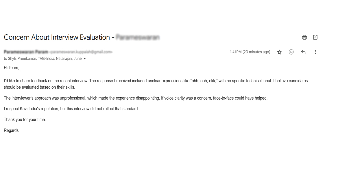 Interview Feedback